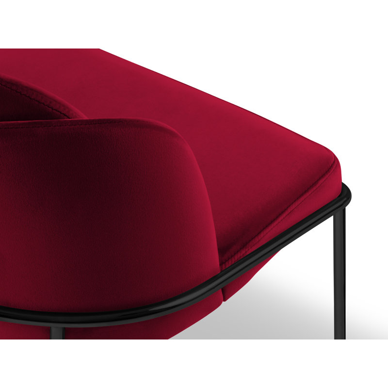 Alcie Upholstered Dining Chair, Dark Red