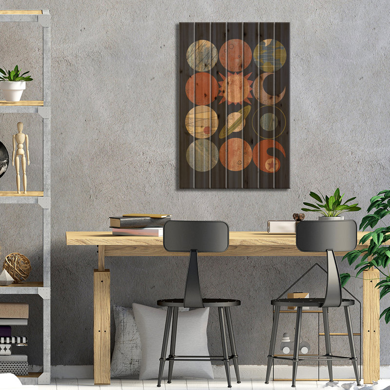 Grille Home System par Renea L. Thull - impression sur bois sans cadre, L 18 po x H 26 po