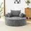 Canapé simple en chenille éponge, sans assemblage requis, fauteuil-lit moderne moelleux pour le salon, la chambre à coucher, le salon et la salle de projection (pas une chaise pivotante)