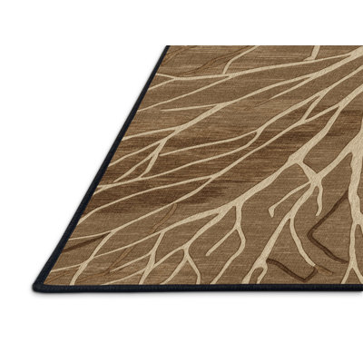 Machine Washable Nature Brown Area Rug