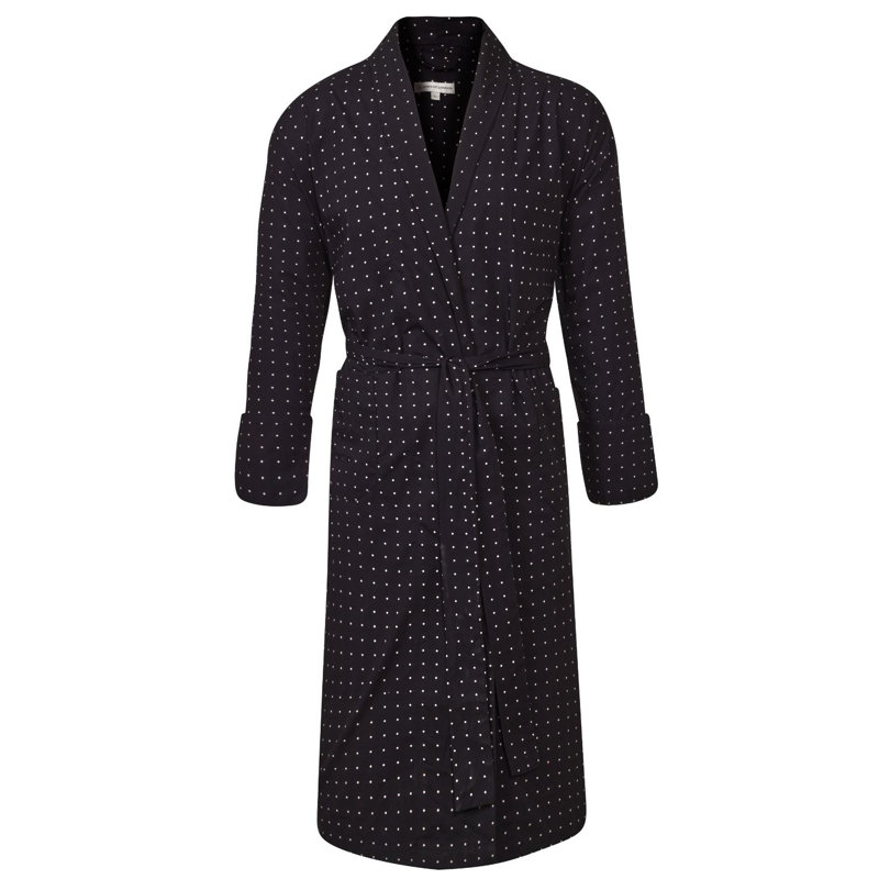 100% Egyptian-Quality Cotton Mid-Calf Bathrobe with Pockets, XL