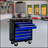 7 DRAWERS MULTIFUNCTIONAL TOOL CART WITH WHEELS-BLACK+BLUE