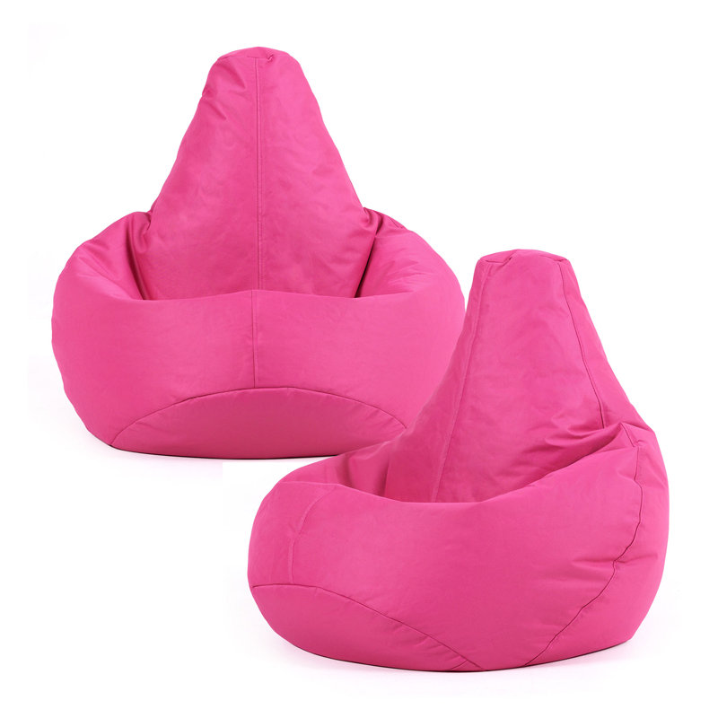 Kids Dalton Water-Resistant High Back Recliner Bean Bag, Pink