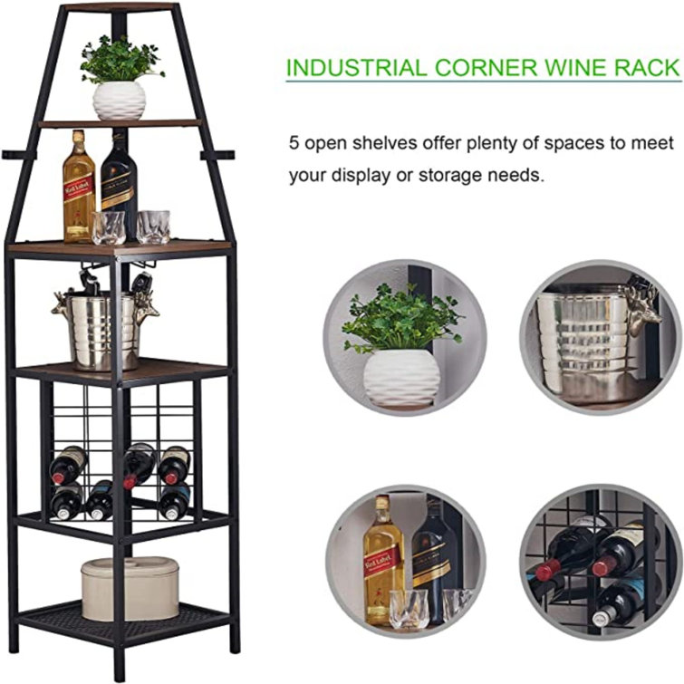 Vintiquewise Large Ladder Triangular 3 Tier Metal Display Shelving Server Rack