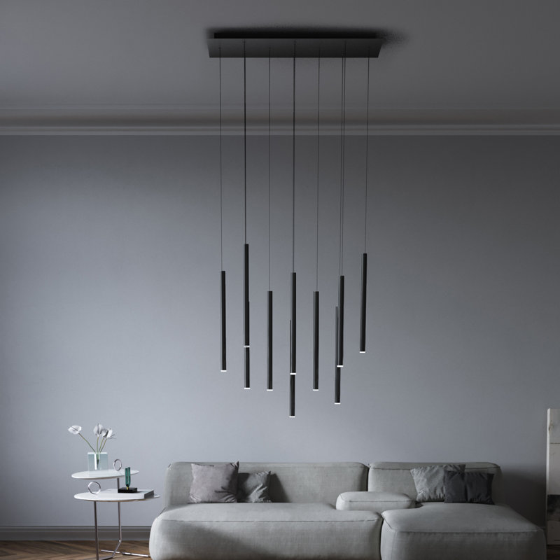 Baileyton 10 - Light Cluster Pendant, Black