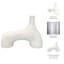 Décoration sculpturale moderne en métal pour vase en métal - ivoire 10 po