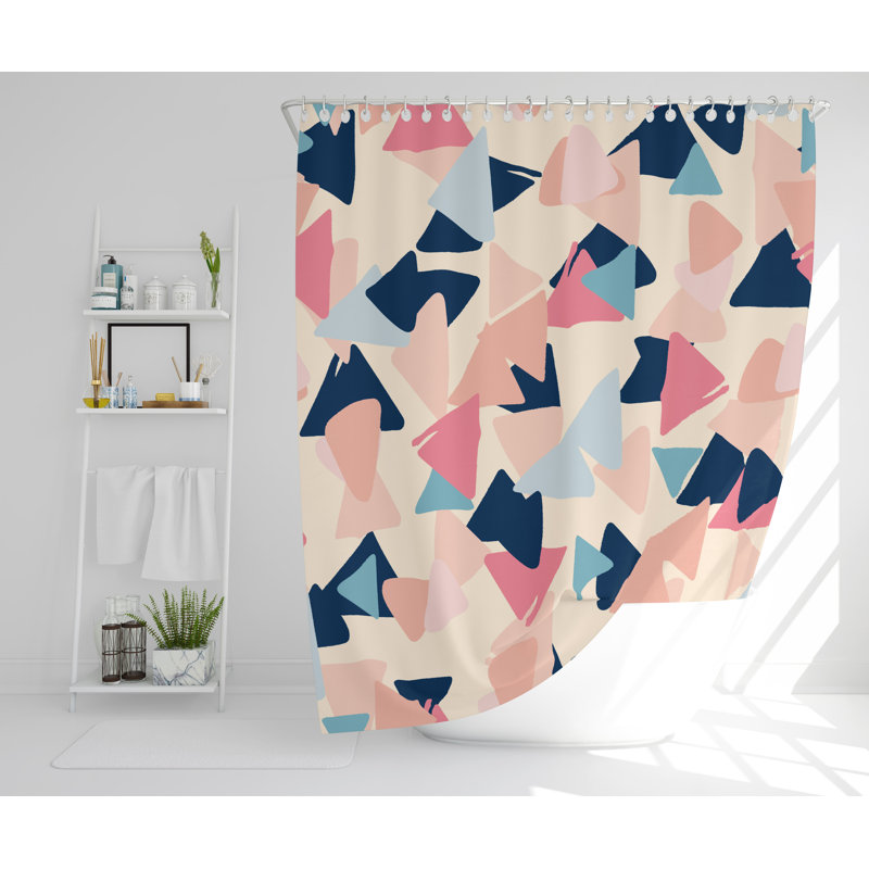 Welt Polyester Shower Curtain Set, 177cm H x 177cm W