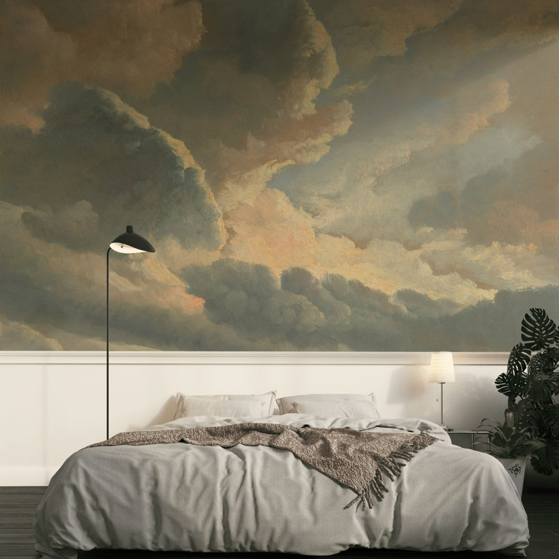 Papier peint nuage pastel peint Cloudscape, L 160 po x L 108 po