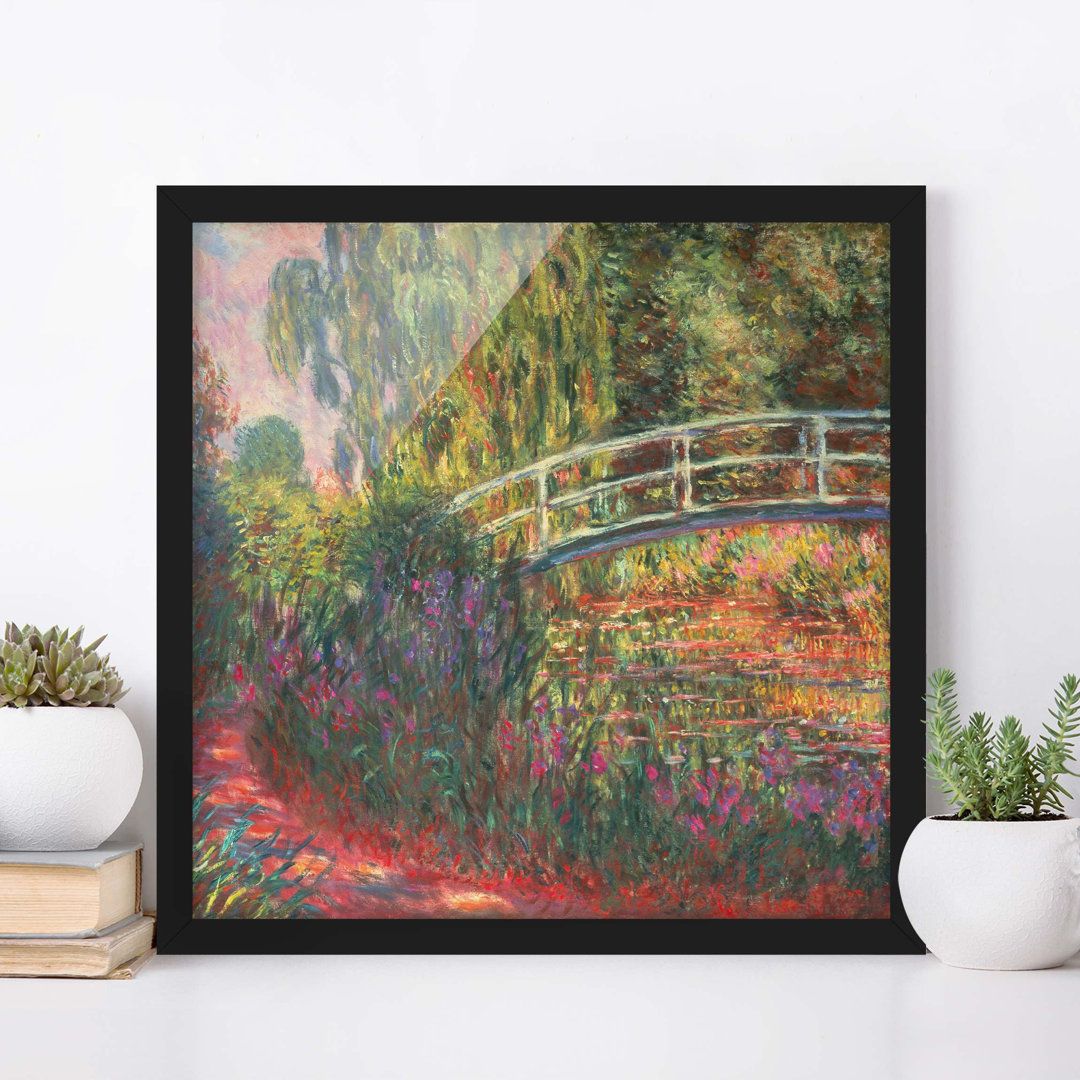 Gerahmter Kunstdruck Japanische Brücke im Garten von Monet in Giverny von Claude Monet