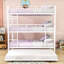 Lit simple superposé simple au-dessus de simple avec lit gigogne simple-283797702