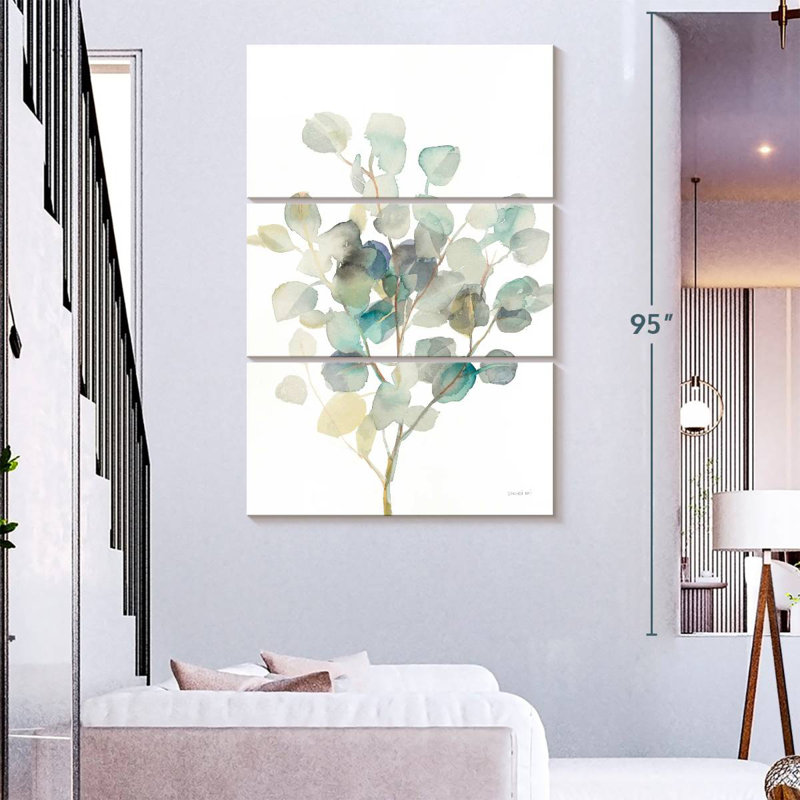 Harnek Eucalyptus White I, 57" H x 36" W
