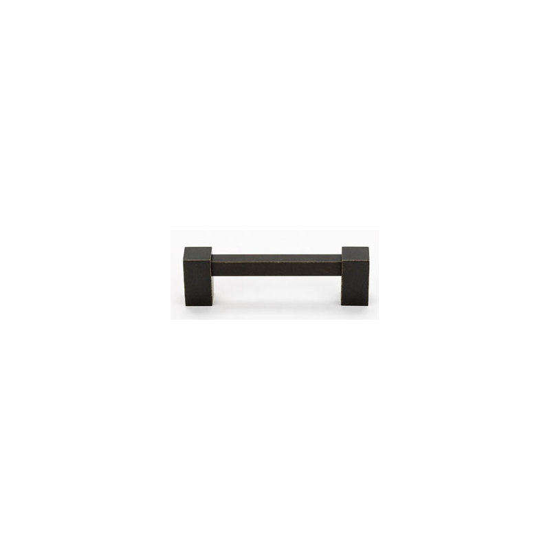Contemporary II 3.5" Center to Center Bar Pull, 3", Polished Nickel
