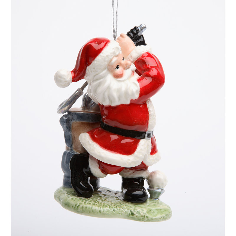 Figurine suspendue santa playing
