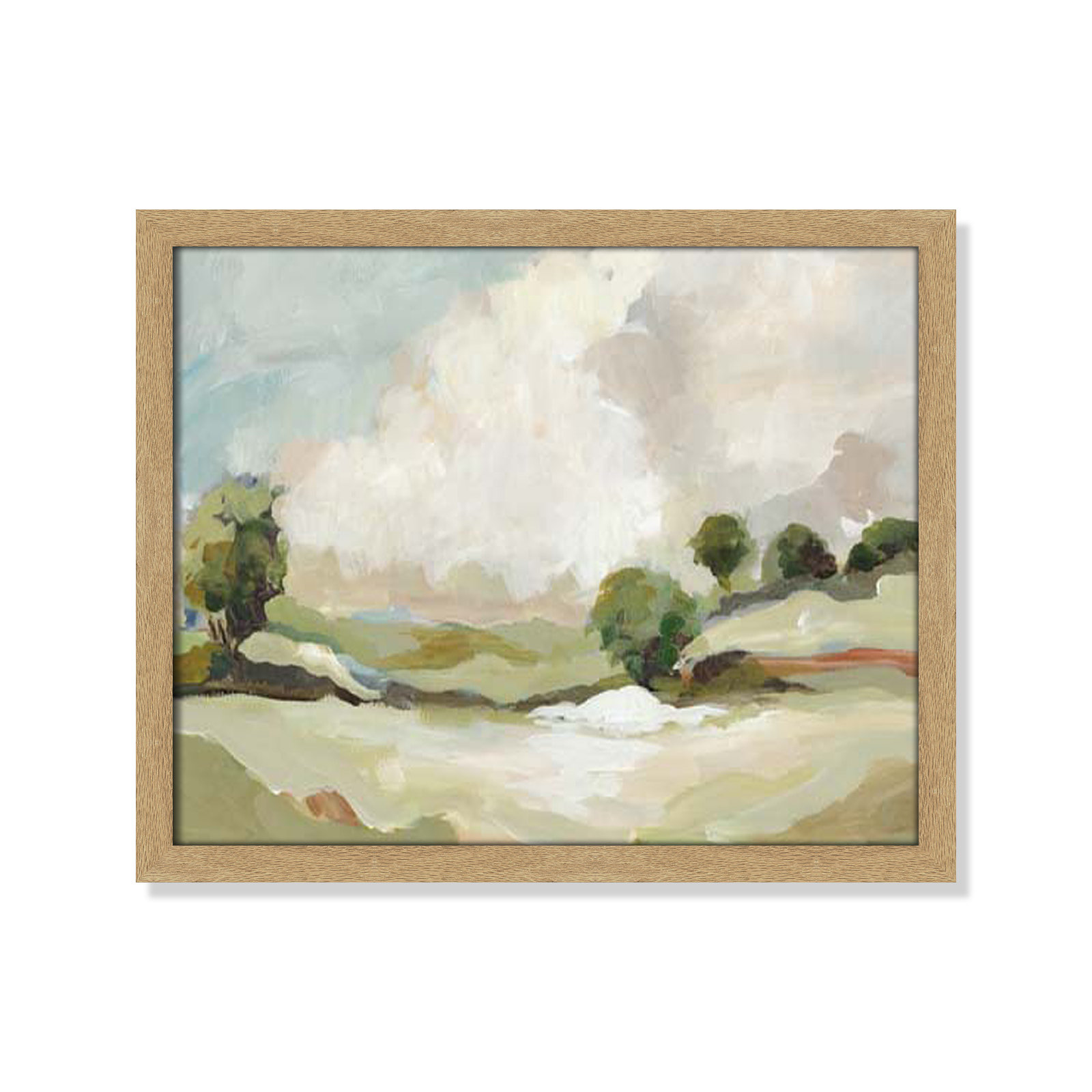 Pastoral Land by Allison Pearce, 16" H x 19" W x 1.25" D, Brown