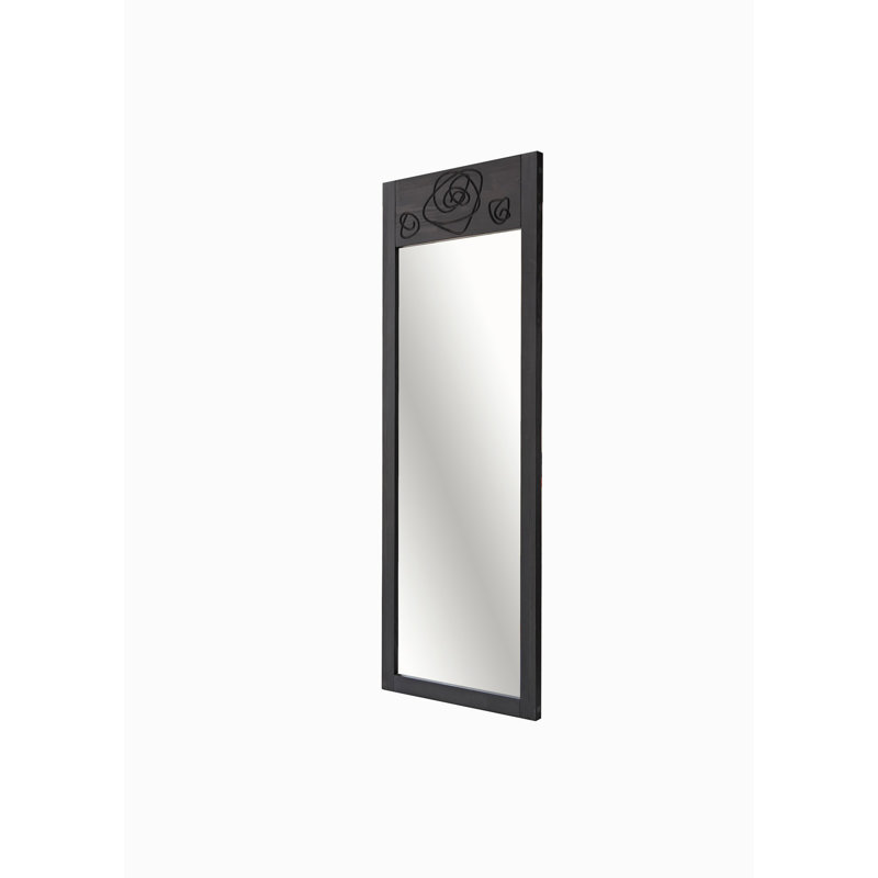 Élégant miroir de couleur anthracite 21,7 po x 61,0 po x 0,8 po | Miroir écologique 100% bois de pin massif | Design moderne pour chambre à coucher, vestiaire et vestibule | Décoration intérieure élégante et fonctionnelle