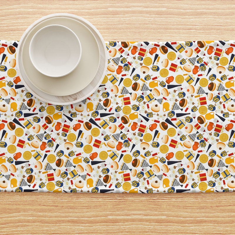 Westbeth Geometric Hanukkah Table Runner, 72" L x 12" W