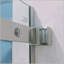 Porte de douche coulissante simple semi-cadre en acier inoxydable 304, verre trempé clair de 5/16 po (8 mm) de large épaisseur