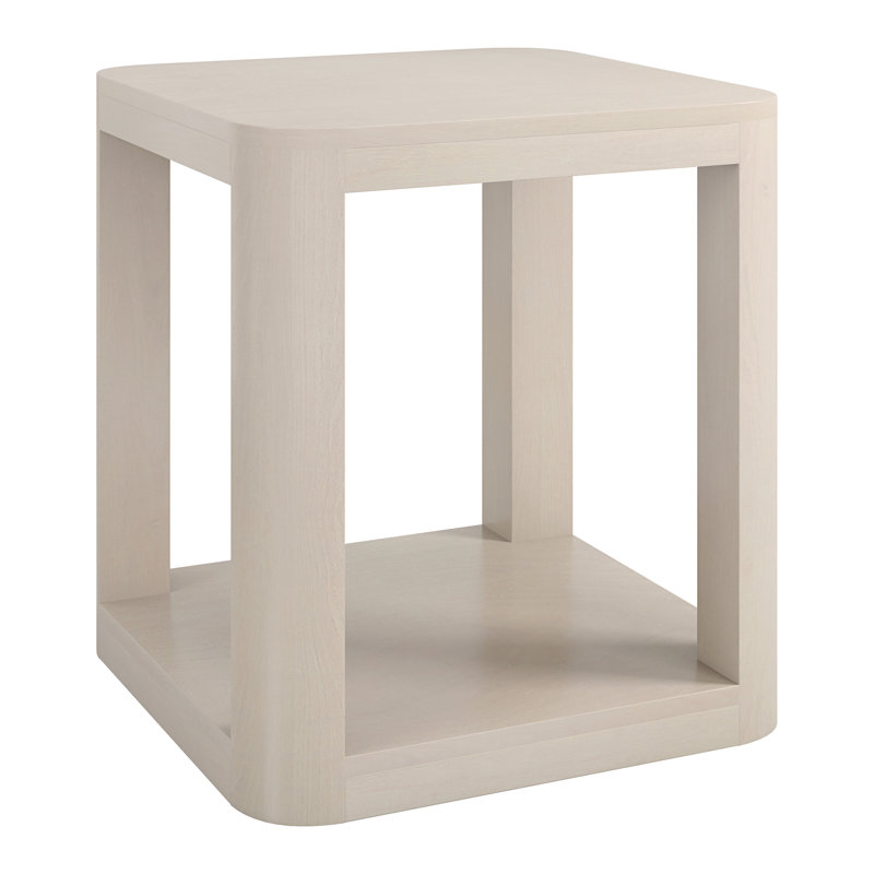 Sophiaisabelle 20" Wide Square Side Table in Alder, White