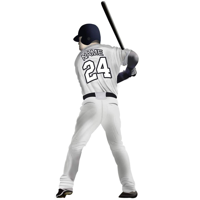 Décalcomanie murale pour joueur de baseball personnalisé latitude run, H 30 po x l 13 po