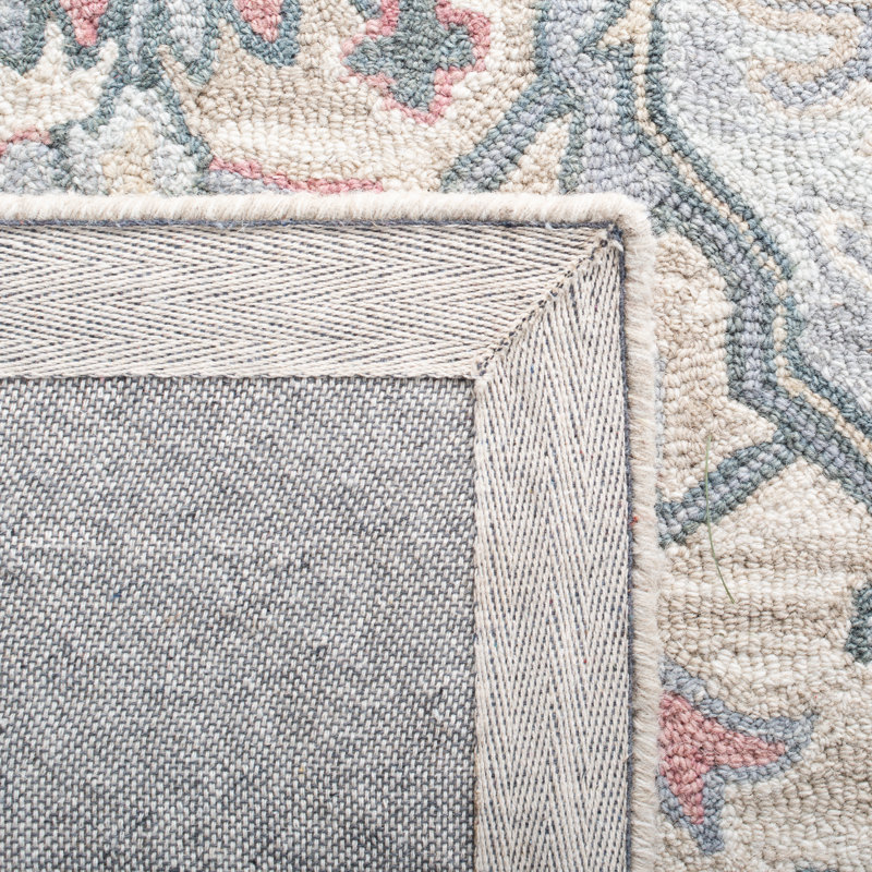 Fallbrook Hand Tufted Wool/Cotton/Latex Oriental Rug in Beige/Blue, Rectangle 9' x 12'