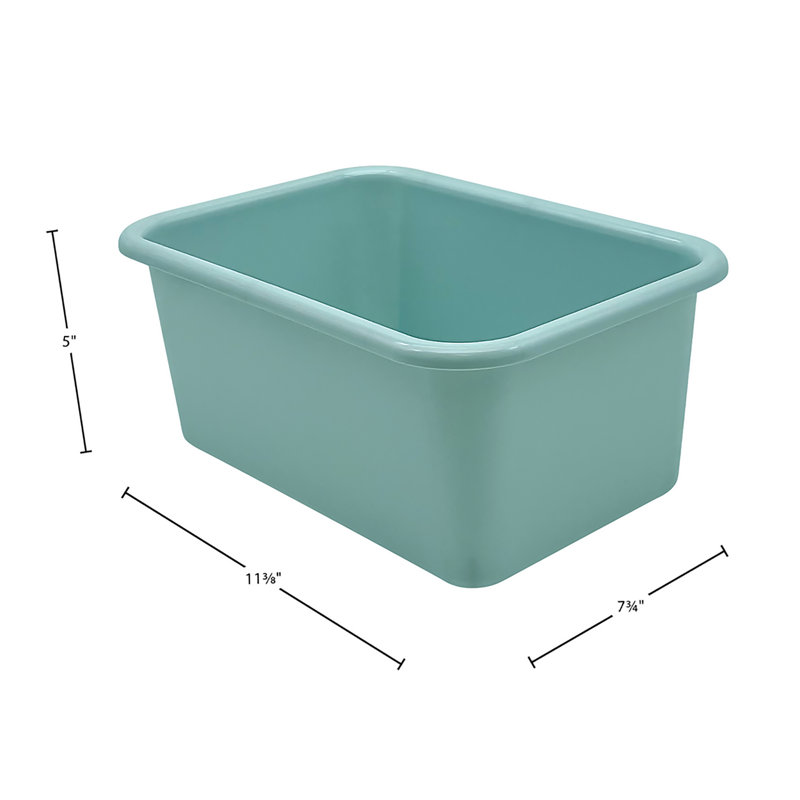 Small Plastic Storage Bin, Pack Of 6, Blue