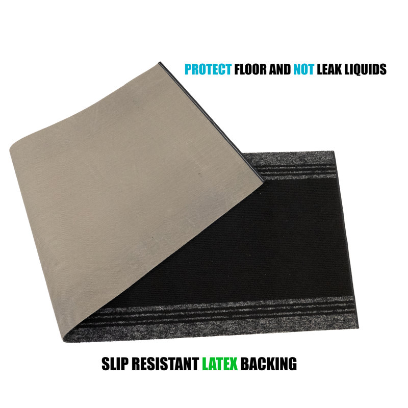 Tapis de couloir intérieur / extérieur géométrique en polypropylène touffeté à la machine, Tapis de couloir 2 pi 2 po x 34 pi