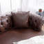 Canapé-lit Chesterfield de 63 po avec capitonnage à boutons, garniture cloutée et pieds en bois massif-123039679-123039681