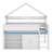Full Size Loft Bed With Canopy Roof, Storage Cabinet & Shelves, Playhouse House Design, Solid Wood Frame For Teens-1628216300