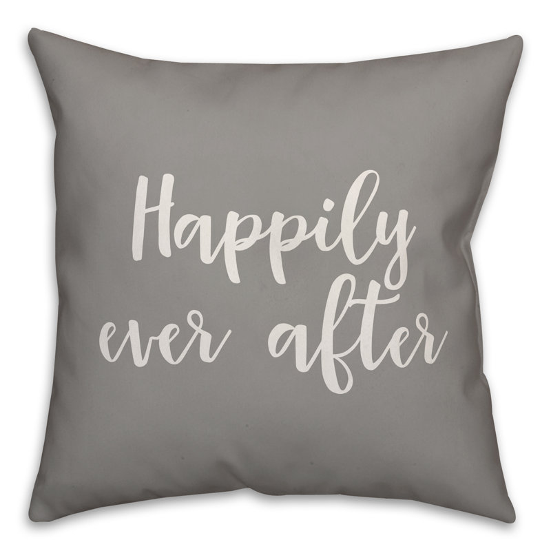  Coussin Happily Ever After, Coussin et housse de coussin, Gris