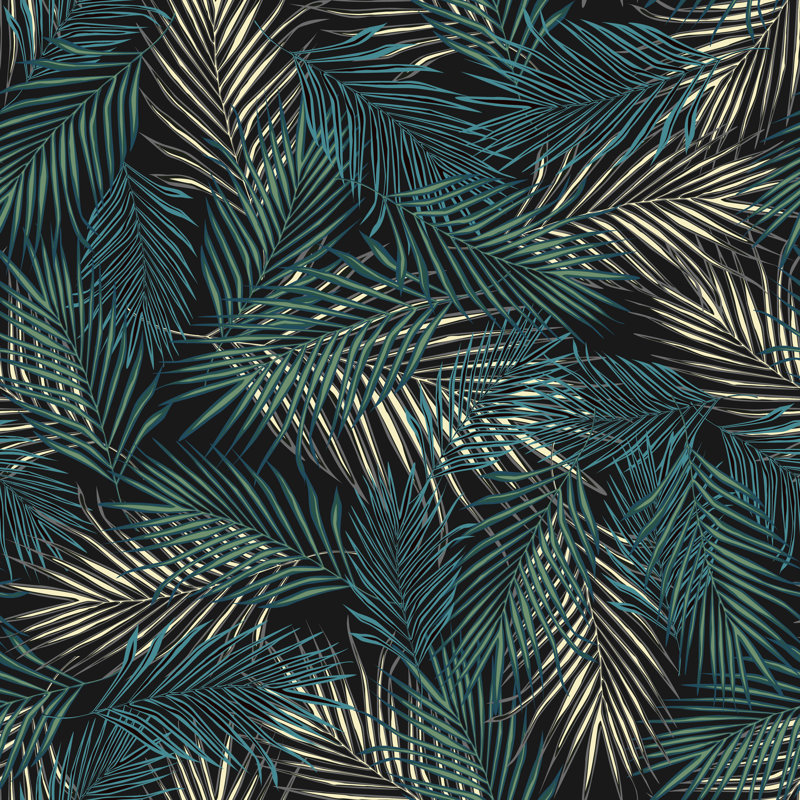 Abstract Exotic Plant by Yellowdesign - Wrapped Canvas Print, 30cm H x 30cm W
