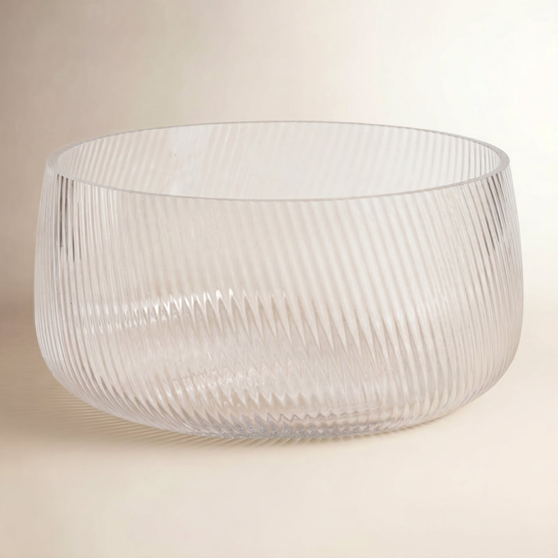 Bol en verre ondulé Chadwell, H 4,25 po x l 8,5 po
