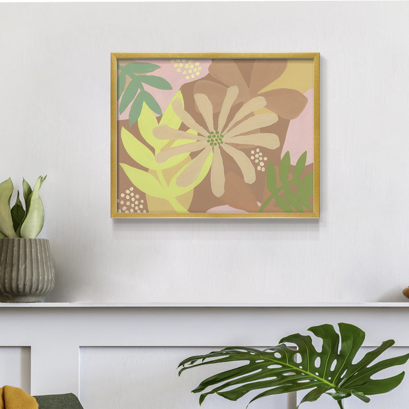 Neutral Blooms II -Framed Print - Restickable, 11" H x 14" W