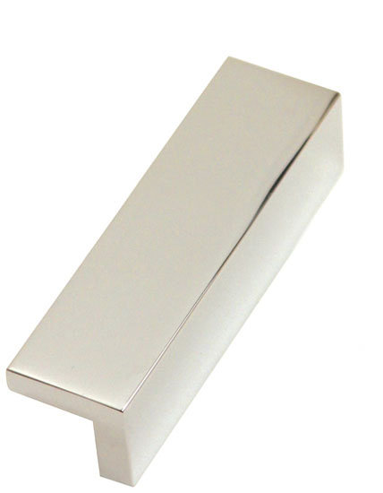 Polished Chrome Modern Finger Pull with Mounting Hardware