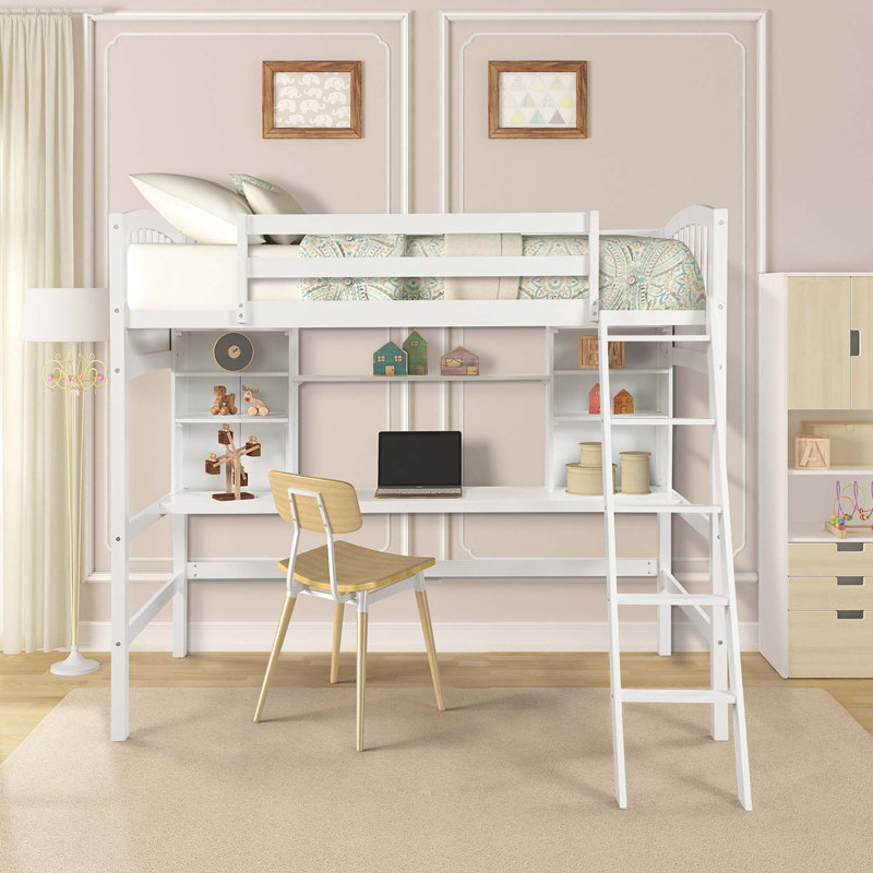 Jamyria Slat Storage Bed, White