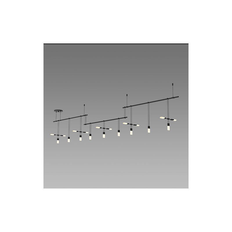 Suspenders® 19 - Light LED Chandelier, Stain Black