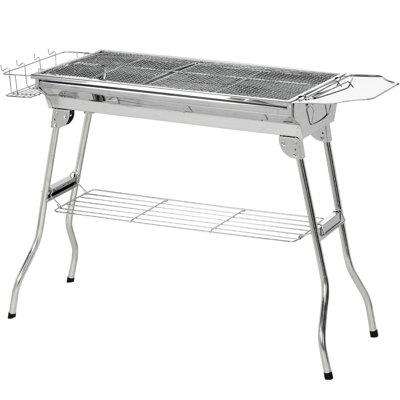 Barbecue au charbon de bois portatif extérieur pour l'extérieur en acier inoxydable
