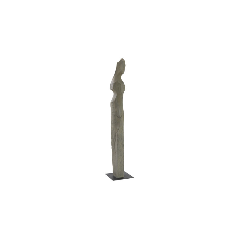 White Stone Cast Women Statue, Gray