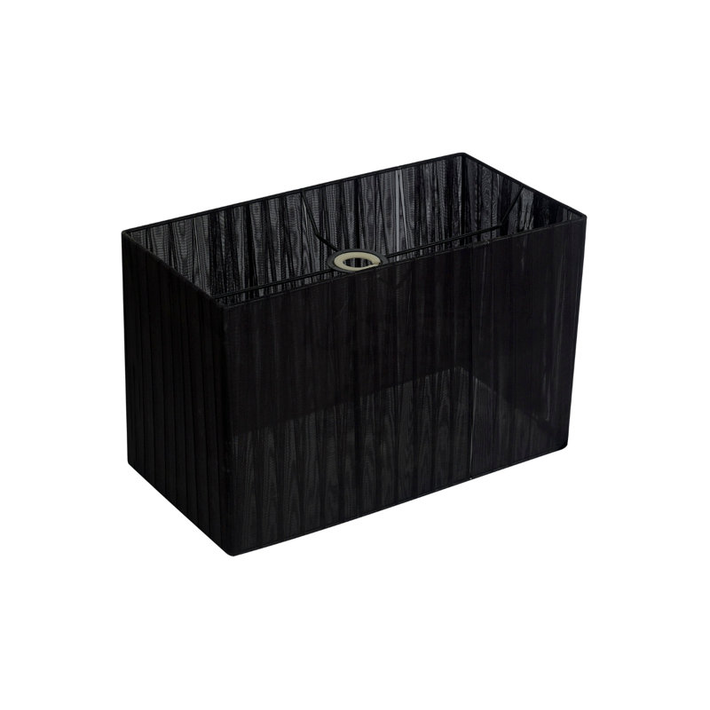 26cm H Fabric Rectangle Lamp Shade, Black