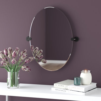 Latitude II Frameless Oval Wall Mirror | Bathroom Vanity Mirror