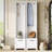 Coat Racks, Set of 2 French Retro 3-in-1 Hall Tree with Bench &amp; Drawers, White | White | MDF-2002065408
