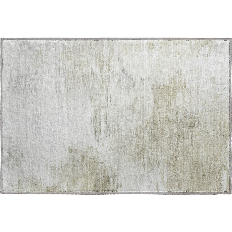 Premium Machine Washable Cerrito AMF595 Ivory Rug, Rectangle 1'8" x 2'6"