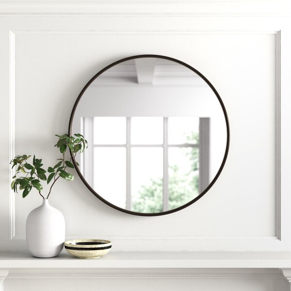 Joss & Main Gibbs Metal Round Wall Mirror & Reviews | Wayfair