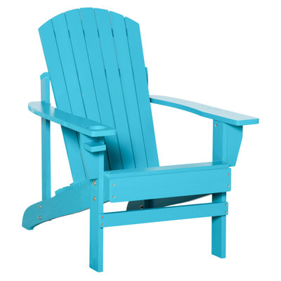 Fauteuil bleu ciel avec porte-gobelet, extérieur pour patio, pelouse, terrasse, jardin, cour arrière, foyer et intempéries