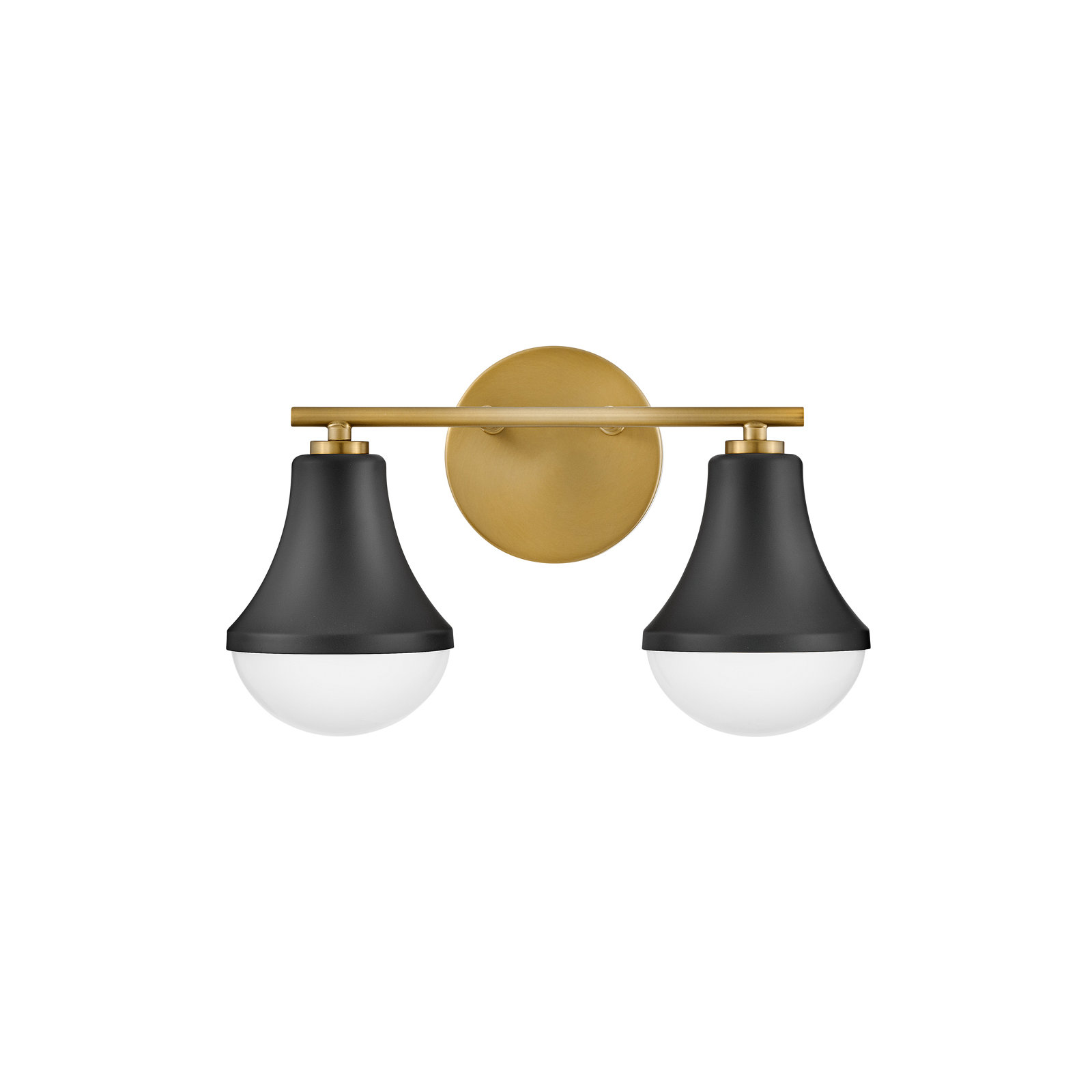 Capulet 2 Light Frosted Dimmable Vanity Light, Black