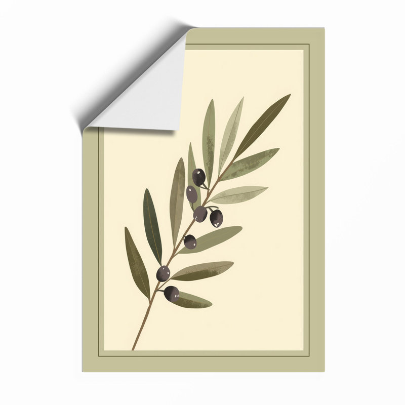 Olive Branch Botanical - Framed Print, Unframed, A1 - 84.1 x 59.4 cm
