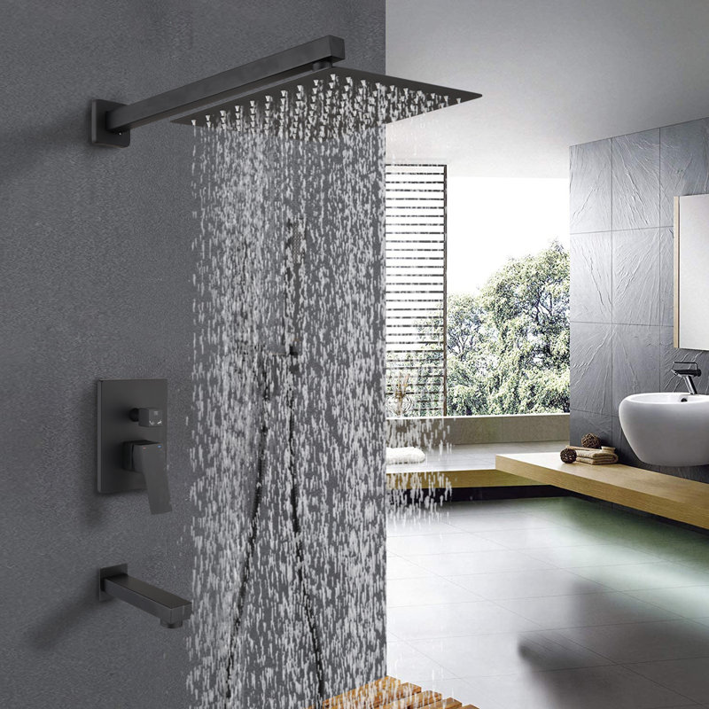 High Pressure 10-inch Complete Shower System with Rough-in Valve