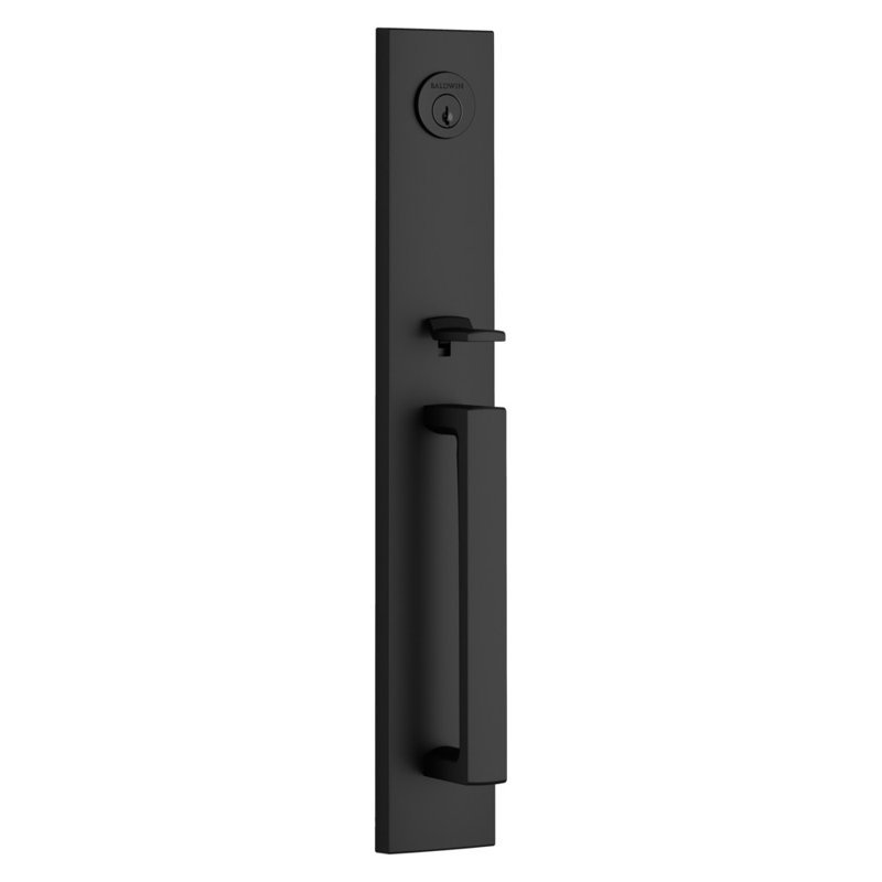 Santa Cruz Handleset, Contemporary Knob, Satin Black, 2.69" W x 2.41" D