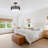 3 - Light 12.6'' Dimmable Drum Modern Semi Flush Mount Light Drum Lamp Shade Pendant Pendant With  Fabric Shade