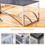 Regency Modern Stainless Steel Silver Coffee Table With Tempered Glass Top-361042156