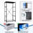 4 Drawer Dresser for Bedroom, Narrow Chest of Drawers, Wooden Top and Study Iron Frame 18"x37.5"-(WxH)